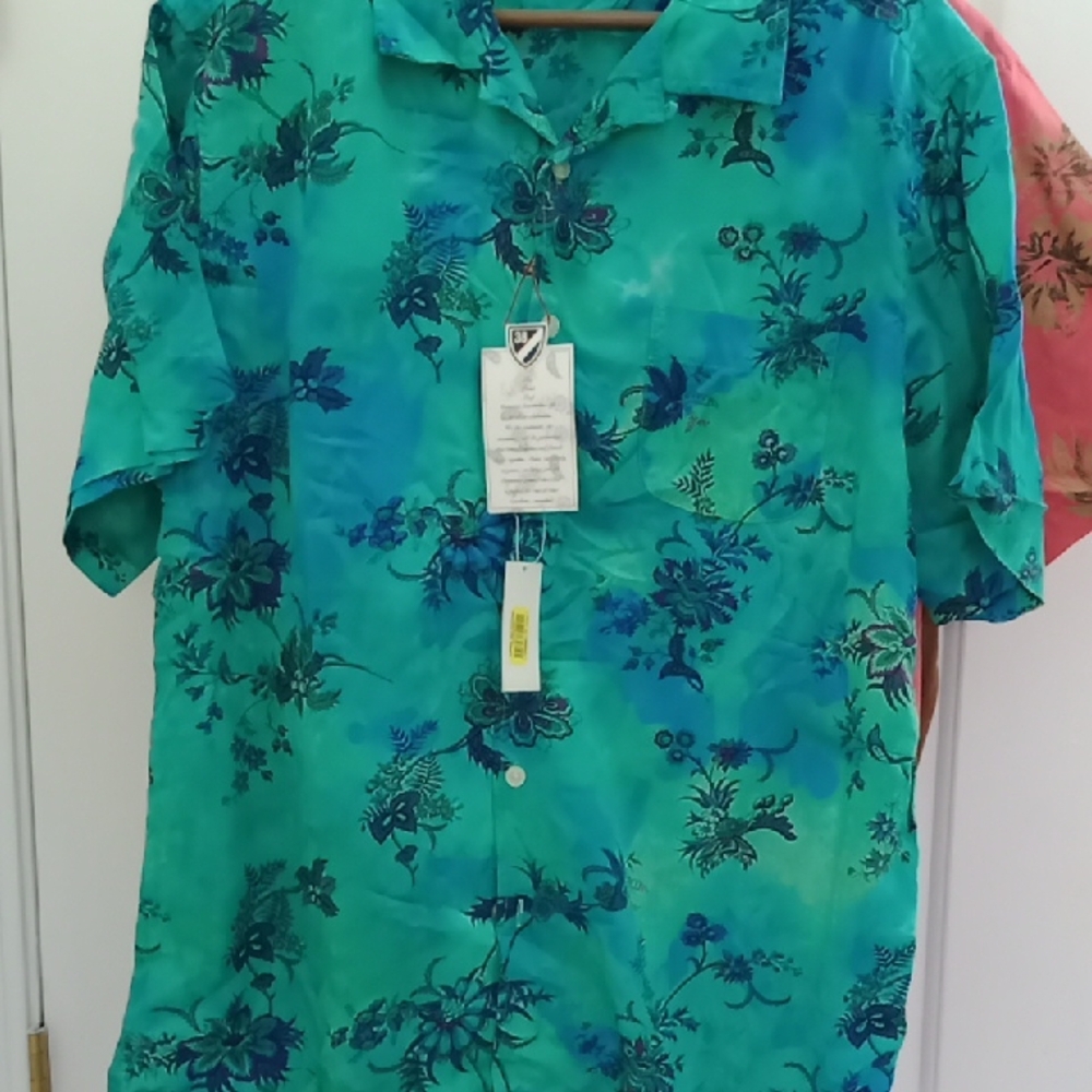 Floral Green Hawaiian Shirt